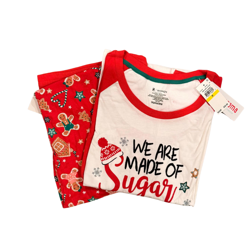 Pajamarama His and Hers Holiday Matching Pajama Set - We Are Made of Sugar