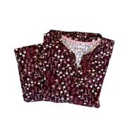 Cuddl Duds Women’s Ditsy Floral Pajama Set – Soft Knit Long Sleeve Top & Pants