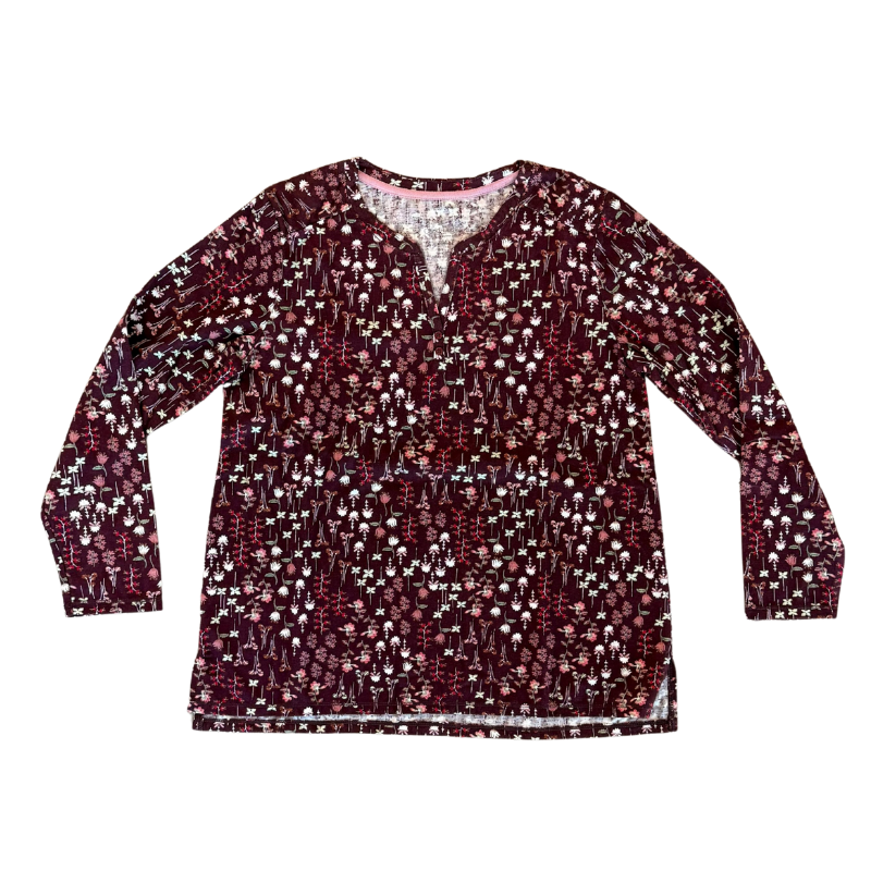 Cuddl Duds Women’s Ditsy Floral Pajama Set – Soft Knit Long Sleeve Top & Pants