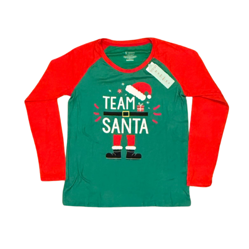 Pajamarama His and Hers Holiday Matching Pajama Set - Team Santa