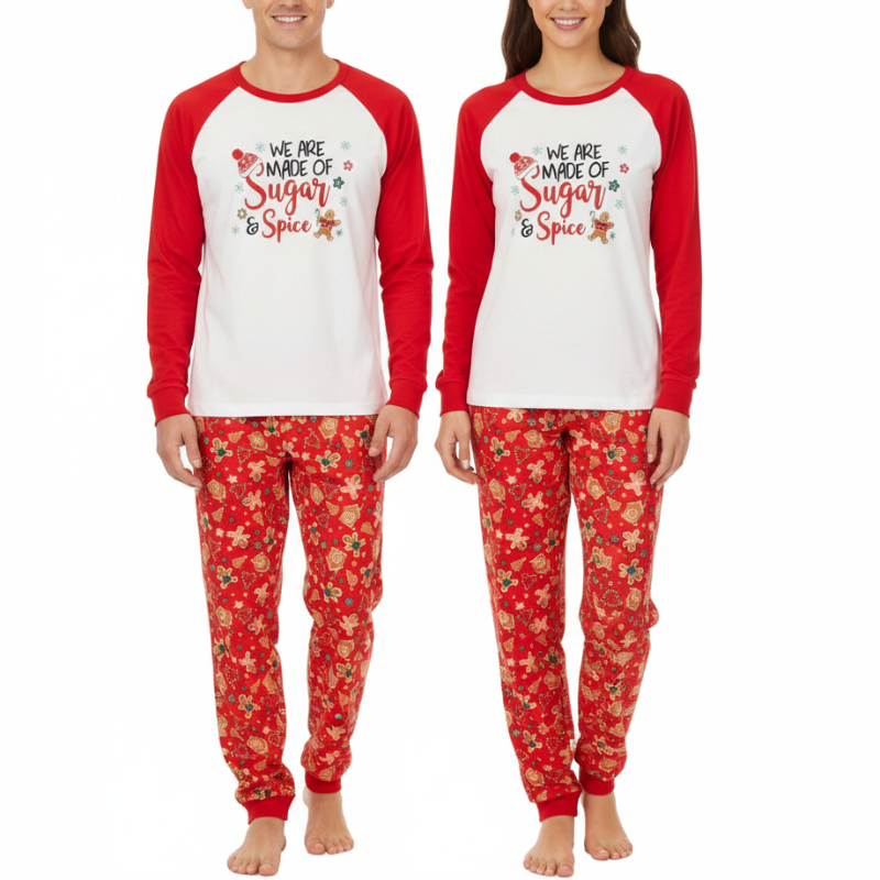 Pajamarama His and Hers Holiday Matching Pajama Set - We Are Made of Sugar